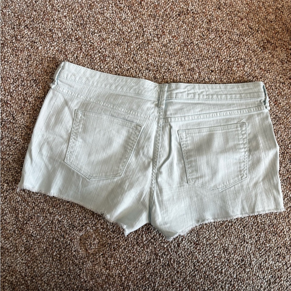 Light Blue Women's Denim Shorts - Picture 2 of 4